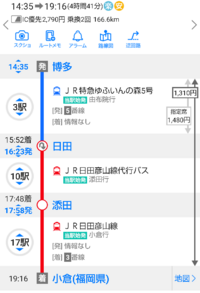 博多 小倉 鹿児島本線 久大本線 日田彦山線経由 の乗車券の金額を検索し Yahoo 知恵袋