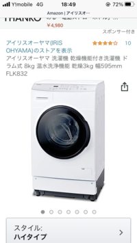 アイリスオーヤマのドラム式洗濯機flk832を購入しようかと思うのですが、洗濯パンが640mm×640mm真下排水なのですが設置できるでしょうか？ 実際購入した人がいれば、お話をお伺いしたいです。