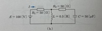 電気回路の問題です
 各回路は定常状態で電流Iの値を求めよ
 (b) I=2[A] 
 途中式お願いします 