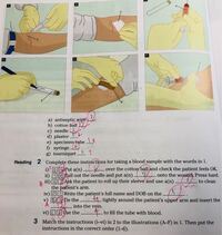 看護に関する英語のワークの問題について質問です イラスト左上から横 Yahoo 知恵袋