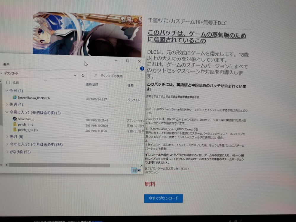 Steam版の千恋万花を購入したものの R18パッチの入れ方が Yahoo 知恵袋