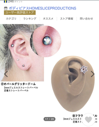 この画像のピアスの位置とニードルでの開け方を知りたいです ヘリ Yahoo 知恵袋