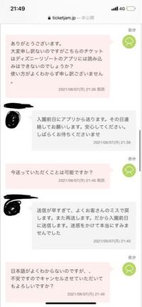 チケジャムでディズニーチケットを2枚購入したのですが日本語も変でurlで Yahoo 知恵袋