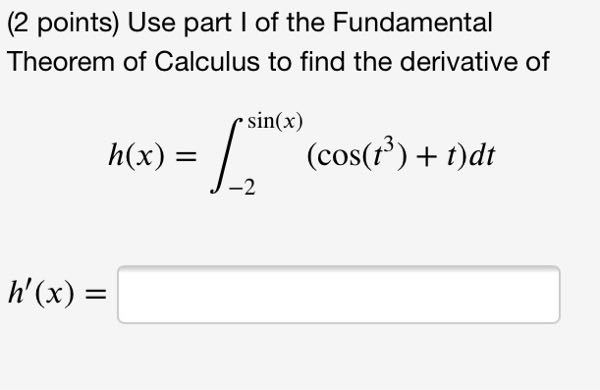 積分の微分の問題です Tの部分のsin X にすればいいと思ってたのです Yahoo 知恵袋