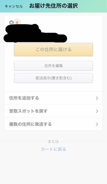 Amazonで、購入しようとしてレジに進むを押したのですが、この画面から