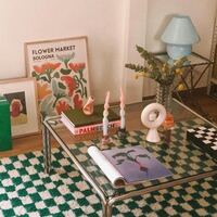 こんなような緑と白のチェック柄のラグを探しているのですが似たよ Yahoo 知恵袋