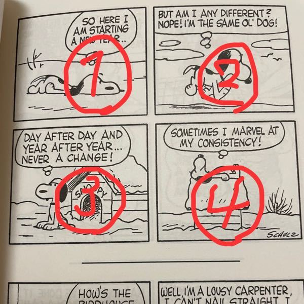 海外の四コマ漫画？？なのですが、読み順はこれであっていますか 