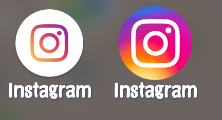 インスタのアイコンのこの違いを教えてください 虹色が正式なインスタ Yahoo 知恵袋