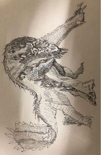 ハッチングでジンオウガ描きました このまま練習してれば上手 Yahoo 知恵袋