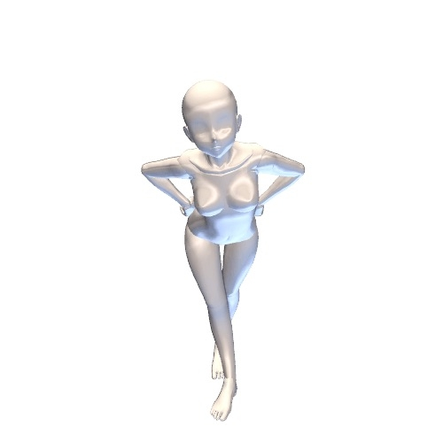 こんな感じの上半身を前に下半身を後ろに置いているイラストのアタ Yahoo 知恵袋