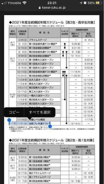 河合塾の全統プレ共通テスト模試について - 先週くらいから色んな人に