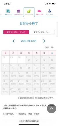 ディズニーの12月のチケットが全て灰色で触れないのですが 売り Yahoo 知恵袋