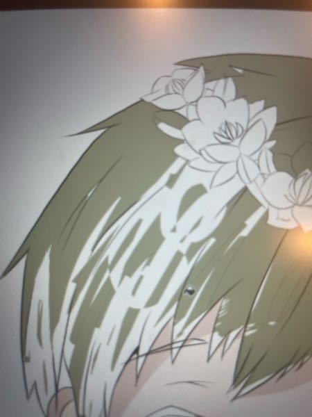 クリスタで描いています。バケツを使ってもこのような塗り方になります 