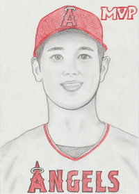 ボンジュール O 大谷翔平君の似顔絵描いてみました 双子 Yahoo 知恵袋