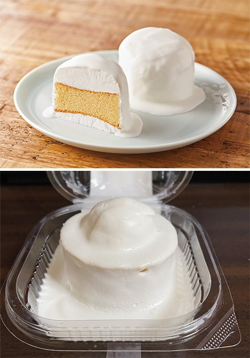ローソンの「おぼれクリームのパンケーキ」なんですが、上がネットの紹介写真で下が今日、買ってきたもの