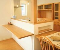 こんな感じのキッチンカウンターにカーテンで目隠しを作りたいと思ってます 教えて 住まいの先生 Yahoo 不動産