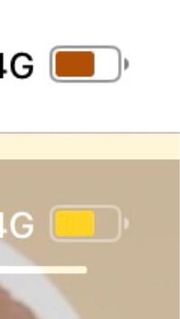 Iphoneのバッテリー表示部分の色が茶色になったり黄色になっ Yahoo 知恵袋