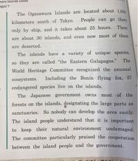 和訳お願いしたいですm M 小笠原諸島は東京の南約 Yahoo 知恵袋