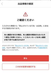 取引相手に確認してもらう為の画像。出品物ではありません メルカリの出品時に表示される様になった「入力された情報から