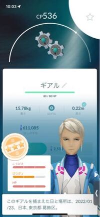 ポケモンgoについて質問です このギアル進化させても良いですか もっと良 Yahoo 知恵袋