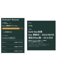 スタバのstarについて 写真の場合 いつまでにいくら分購入すれば良 Yahoo 知恵袋