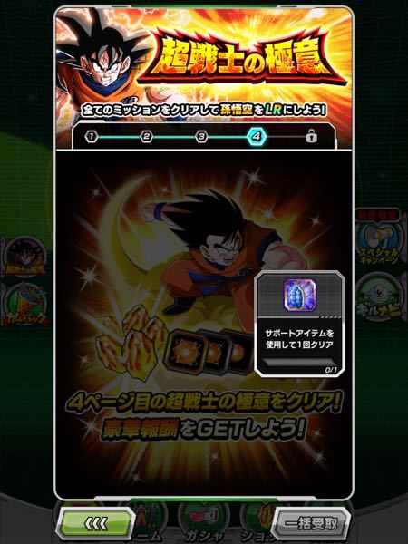 ドラゴンボールドッカンバトルの超戦士の極意でサポートアイテムで Yahoo 知恵袋