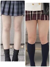 男子に質問です - 女子の足ってTikTokとかの細い足(左)より付け根... - Yahoo!知恵袋