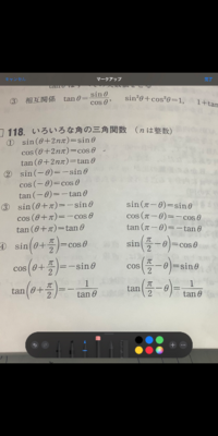 これらの三角関数の覚え方 もしくは自分で導く方法などを教えて下さい 全部 Yahoo 知恵袋