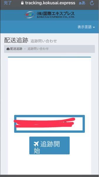 国際エキスプレスで発送されてから1週間以上届かなくて、追跡開始 