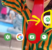 Android Galaxy のアップデートをしたら画面に緑のアイコンが Yahoo 知恵袋