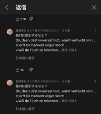 先程youtube見ててコメント欄に翻訳しないでと書いてあるも Yahoo 知恵袋