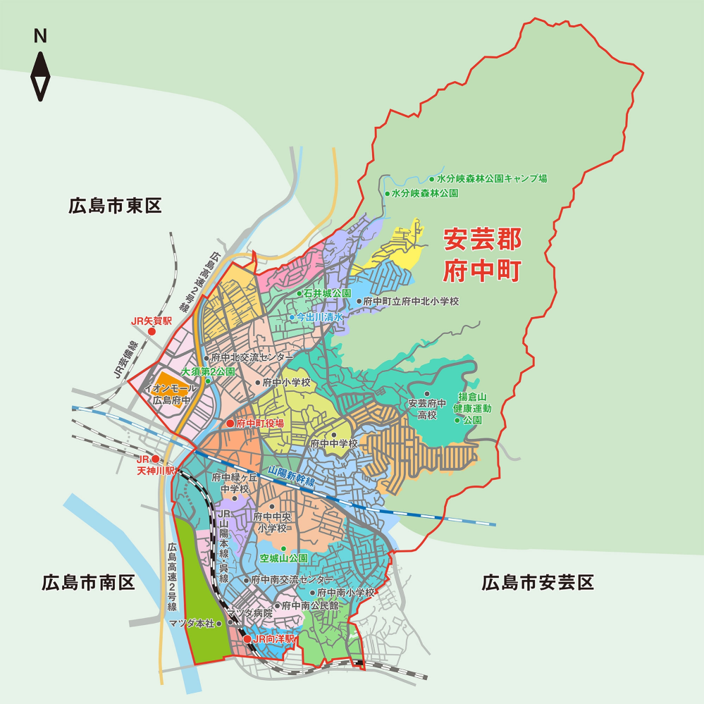 広島県安芸郡府中町はマツダの本社があるおかげで広島市という一つ