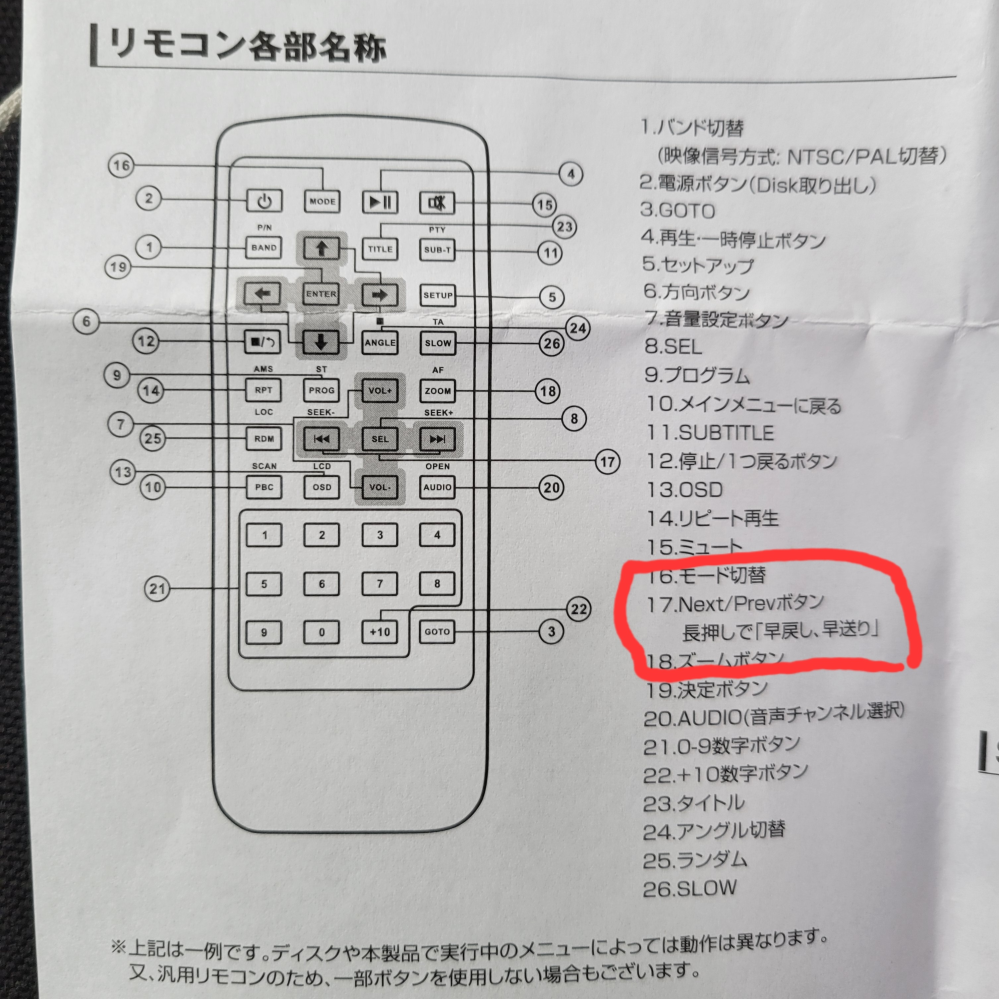 学習リモコンに登録出来るかを教えてください 車載用dvdプレイ Yahoo 知恵袋