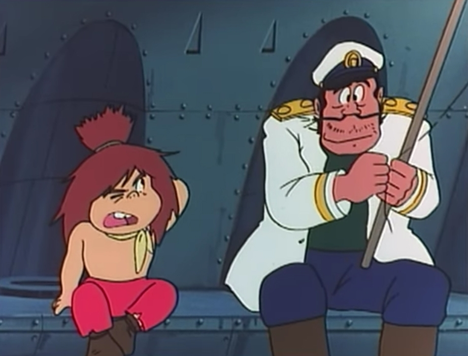 アニメ「未来少年コナン」の最終回。ダイス船長がジムシーの髪の毛で釣りをしてました。髪の毛を糸に結びつけて釣り針もないのに…。どうやって魚がかかる仕組みなんでしょうか？