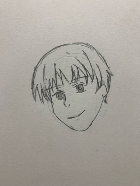 友達に馬鹿にされてほぼ人生で初めて人の顔の絵を描きました（この絵は