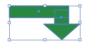 イラストレーター グラデーションしたいです。 CS2です。 ２つの四角と三画を合体する方法を教えてください。 それから・・・グラデーション・・・わからない。