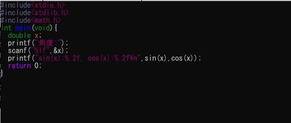 1枚目の画像のようなコードを書いて実行したところ、間違った答えが出てきてしまいます。例えばx=60と入力しても、sin(x)=-0.30, cos(x)=-0.95になります。原因が分かりません、対処法を教えてください。
