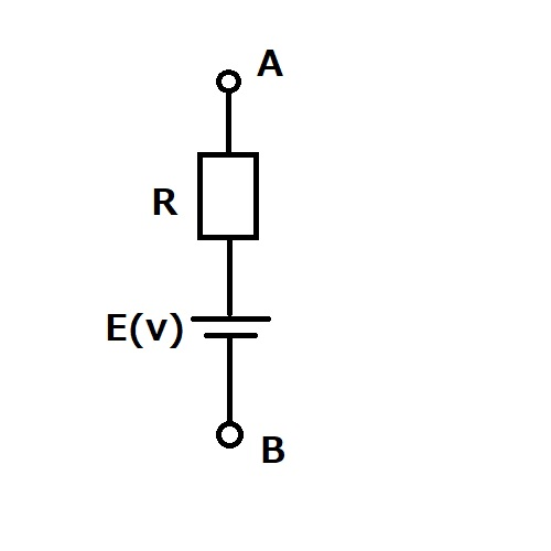 画像のような回路？つなぎ？ の場合、A-B間の電位差はE(v)とのこと。なぜなら、抵抗Ｒに電流が流れるわけではないので、Ｒでの電圧降下もないから。これ、分かりました。ですが、電流が流れないのに、A-B間に電位差が生じる理屈がわかりません。。。ＡにもＢにも電気？がないのに、なぜ電位差があるのでしょうか。ABの両方に電気？がないのであれば、AB両方とも、無？ゼロ？になりそうですが。。。