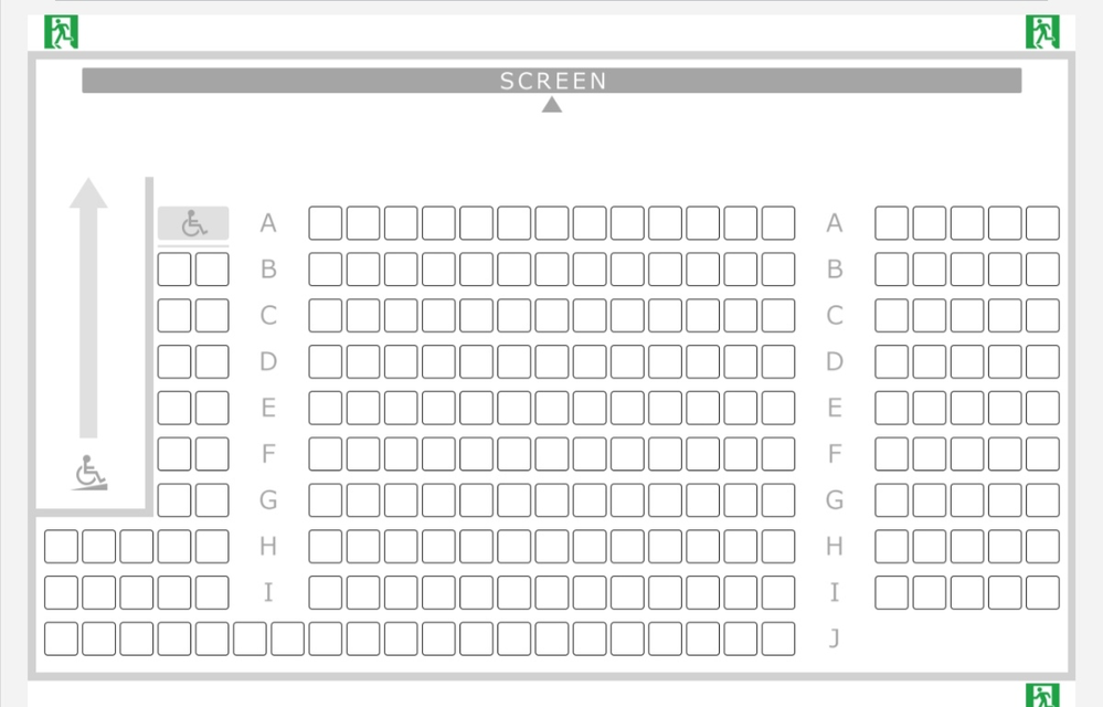 この劇場で映画を見る時の1番おすすめの席はどこですか？二人分です。