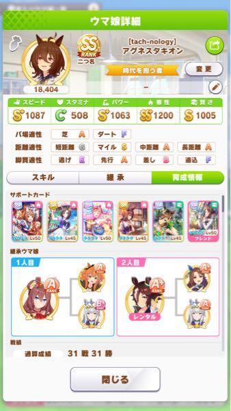 ウマ娘でugランクを作ってみたくて育成しやすいらしいアグネスタ Yahoo 知恵袋