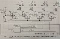 図の11進数アップカウンタの回路ではtフリップフロップ回路が4 Yahoo 知恵袋