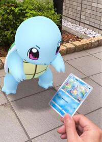 ポケモンgoでこうやってカメラの中にポケモンを召喚するみたいなのどうやる Yahoo 知恵袋