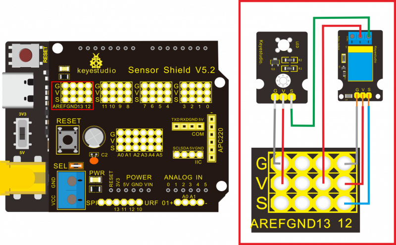 arduinoについて 電子工作に興味があり昨日からarduinoのスターターキットを使い始めました。 その中で、添付画像のような回路に下記のコードでリレーを介してLEDを点灯するというものが...
