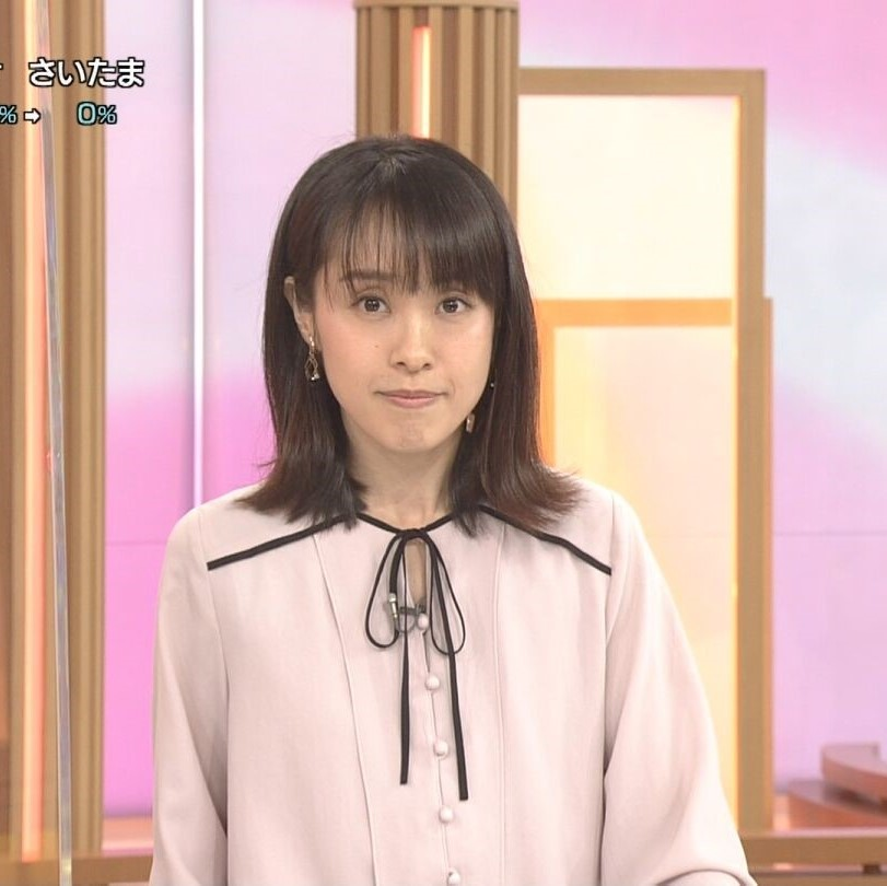 質問です。 1.ニュースゆう５時の片山千恵子アナ、白に黒のリボンが付いたトップスはよくお似合いですか？ 2.可愛さ度は如何でしたか(100点満点で)？ (◆danさん専用◆)