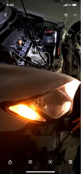 ヘッドライトの中にオレンジに光るテープタイプのライトが付いてるのですがこれは車検に通りますか？ ポジションを付けたら一緒に着きます (現在はコネクタを抜いて光らないようにしてます)