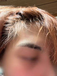 恐らくですが眉毛剃るの失敗してます 幸い前髪が伸びてて眉は隠れますが ど Yahoo 知恵袋