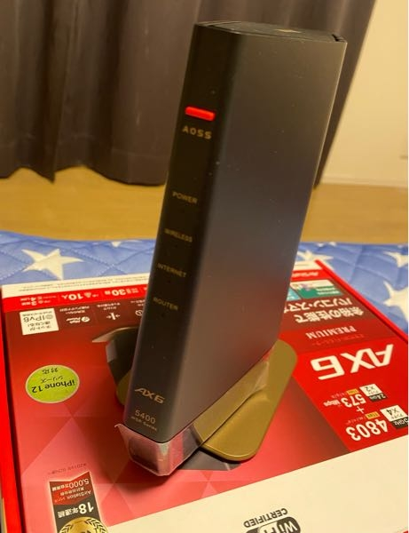 BUFFALOの無線ルーターWSR-5400AX6-MBのスタンドの外し
