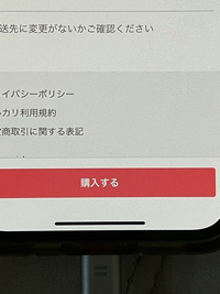 メルカリで購入ボタンを押してもこのように進みません。ちなみに住