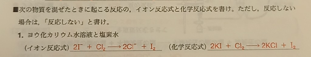 写真の問題で、イオン反応式にカリウム(K)が含まれていないのはなぜですか？