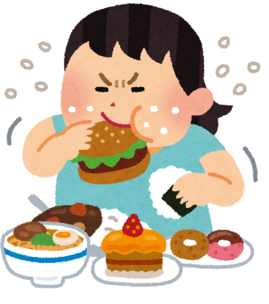どのくらいの頻度で食べすぎてしまう日がありますか?私は週に２回は食べすぎの日が出来てしまいます。